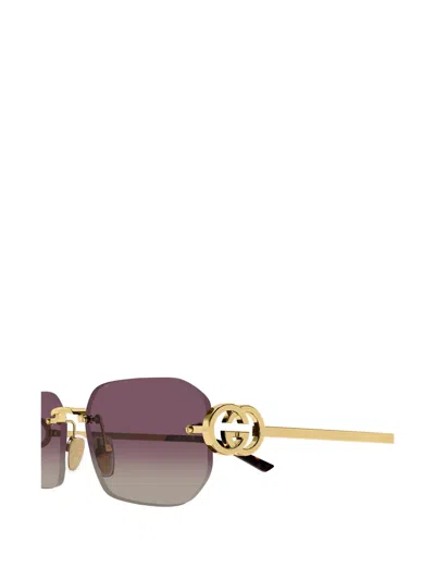 LOGO-DETAIL RECTANGLE-FRAME SUNGLASSES