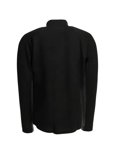 Montbell Plus Action Merino Wool Zip-up Sweater In Black