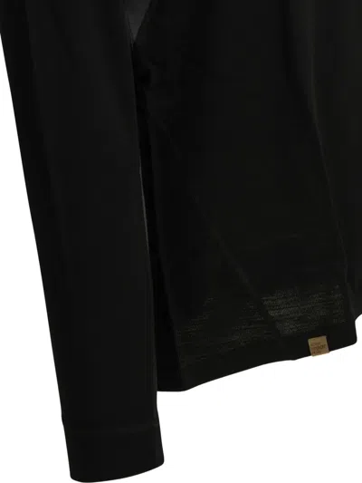 Montbell Plus Action Merino Wool Zip-up Sweater In Black