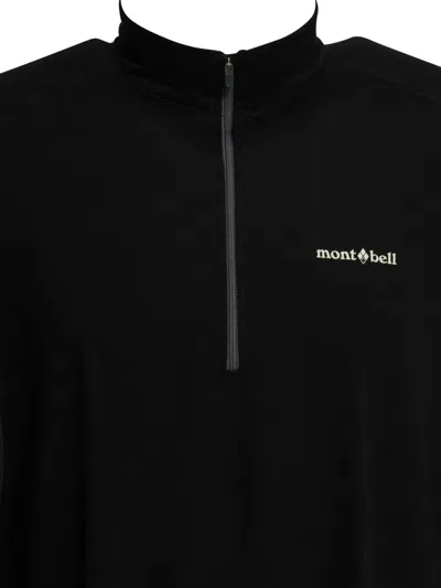 Montbell Plus Action Merino Wool Zip-up Sweater In Black
