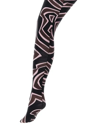 Pucci Labirinto Print Tights In Multi