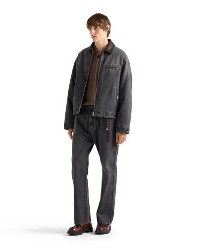 Prada Blousonjacke Aus Schwarzem Denim In Blue