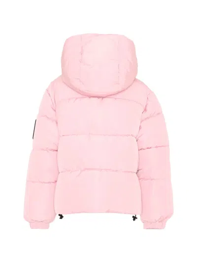 Msgm Logo-patch Puffer Jacket In Multi