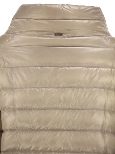 Herno Chantilly Polyamide Down Feather Jacket In Neutral