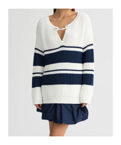 Liu •jo Liu Jo Striped Pullover In White