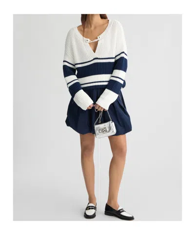 Liu •jo Liu Jo Striped Pullover In White