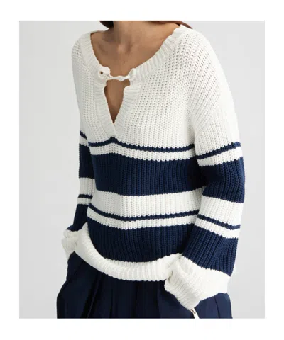 Liu •jo Liu Jo Striped Pullover In White