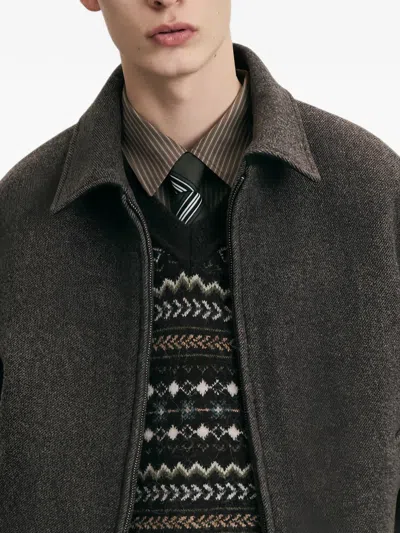 Dunst Collared Jacket In Gray
