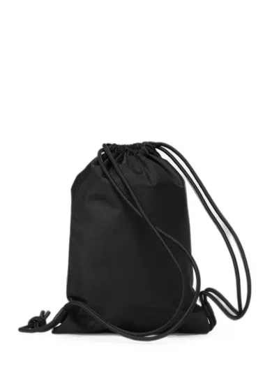 Ea7 Logo-print Drawstring Backpack In Black
