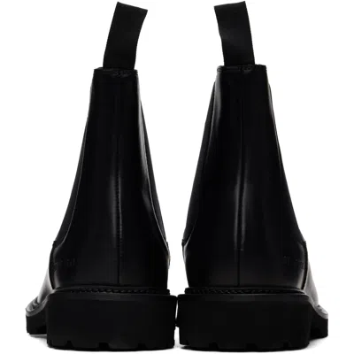 Common Projects ブラック レザー チェルシーブーツ In Black 7547