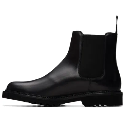 Common Projects ブラック レザー チェルシーブーツ In Black 7547