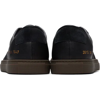 Common Projects Bball Duo Suede-trimmed Leather Sneakers In Black