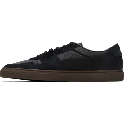 Common Projects Bball Duo Suede-trimmed Leather Sneakers In Black