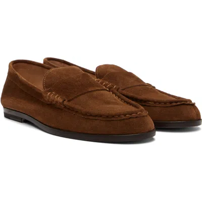 Common Projects Premium Leather Loafers In Brown 3621