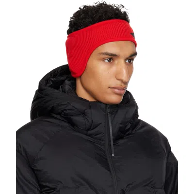Y-3 レッド グラフィックロゴ ヘアバンド In Red