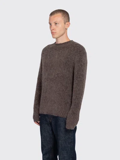 Minimum Fraser Brushed-effect Sweater In Brown