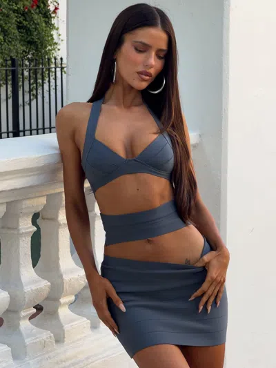 Outcast Sevan Mini Dress Steel Grey