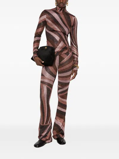 Pucci Printed Stretch-jersey Flared Pants In Multi