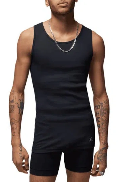 Jordan Flight 2-pack Base Layer Tanks In Black