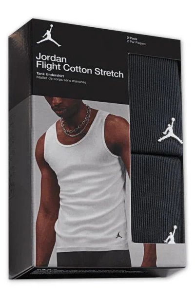 Jordan Flight 2-pack Base Layer Tanks In Black