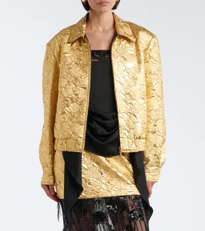 Jacques Wei Cloqué Jacket In Gold