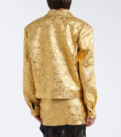 Jacques Wei Cloqué Jacket In Gold