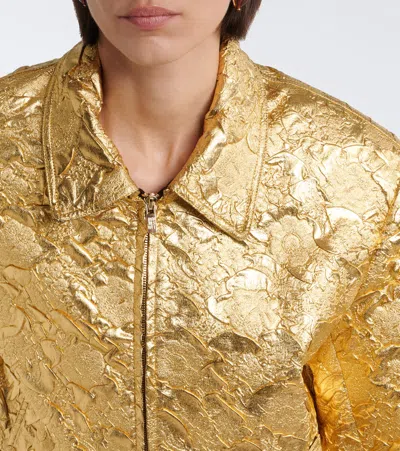 Jacques Wei Cloqué Jacket In Gold