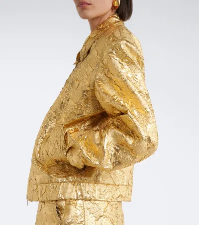 Jacques Wei Cloqué Jacket In Gold