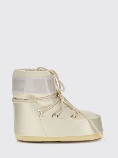 Moon Boot Icon Low Two-tone Snow Boots With Adjustable Laces In Neutral