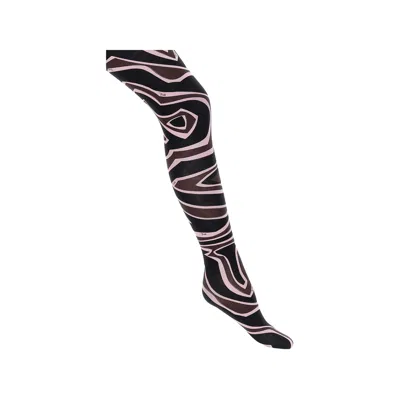 Pucci Labirinto Print Tights In Black