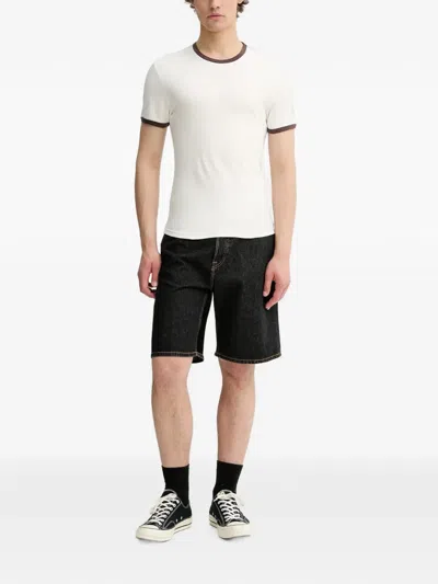Samsoe & Samsoe Satod Contrast-trim T-shirt In White