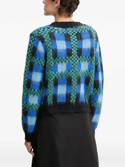 Sandro Ferrone Check Buttoned Cardigan In Multi