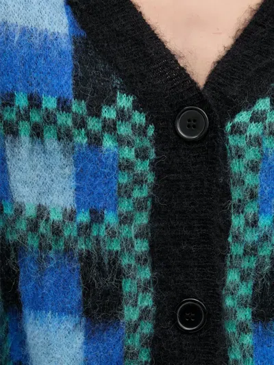 Sandro Ferrone Check Buttoned Cardigan In Multi