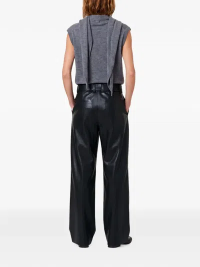 Nicholas Button-up Draped Sweater In Gray
