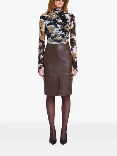 Nicholas Abstract-print Ruched Top In Multi