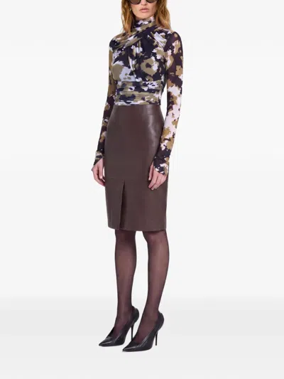 Nicholas Abstract-print Ruched Top In Multi