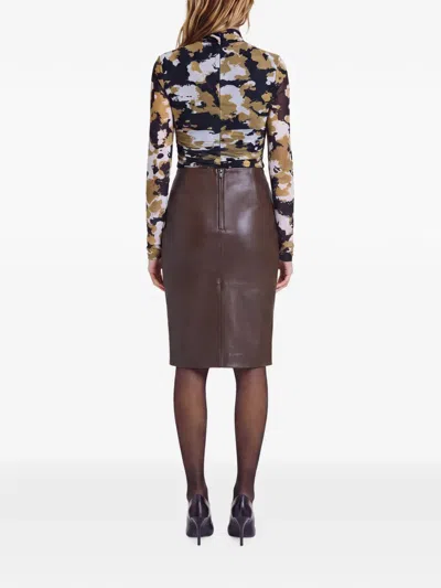 Nicholas Abstract-print Ruched Top In Multi