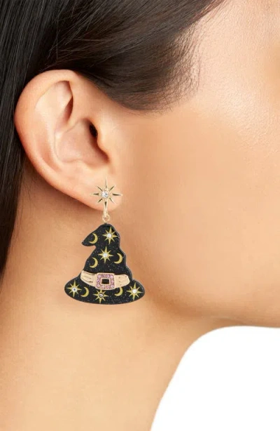 Leith Witch Hat Drop Earrings In Red