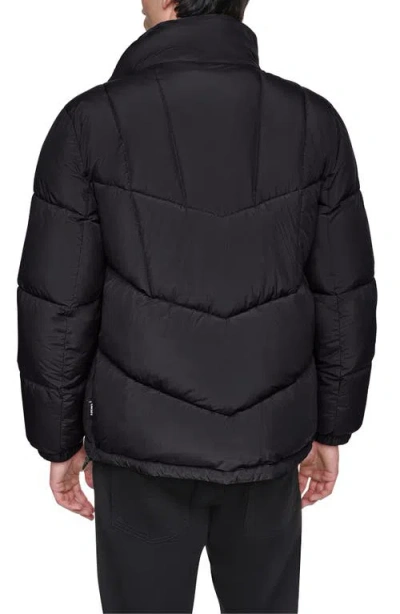 Dkny Stretch Puffer Jacket In Multi