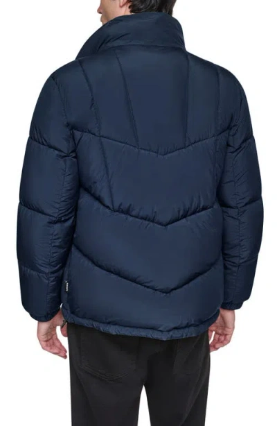 Dkny Stretch Puffer Jacket In Multi