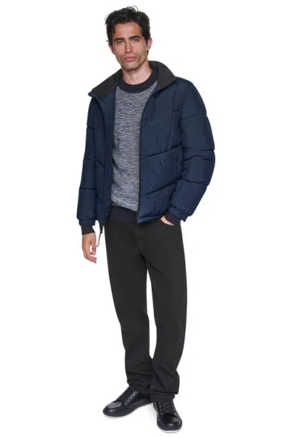 Dkny Stretch Puffer Jacket In Multi