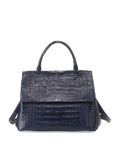 Nancy Gonzalez New Top-handle Crocodile Satchel Bag In Black