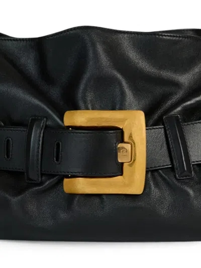 Balmain Medium Anthem Bag In Smooth Leather In Black