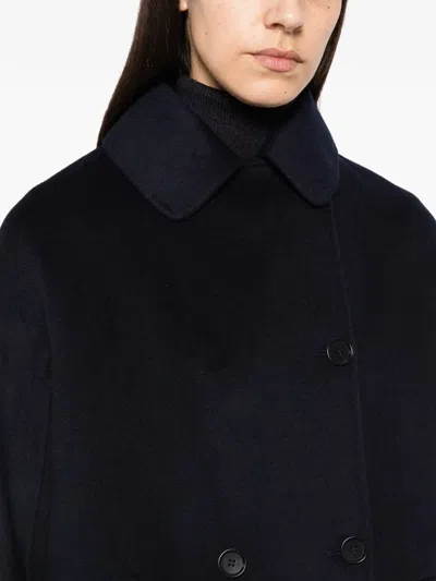 Aspesi Double-breasted Coat In Black