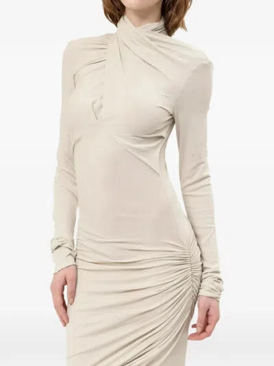 Entire Studios Gres Draped Dress In Neutral