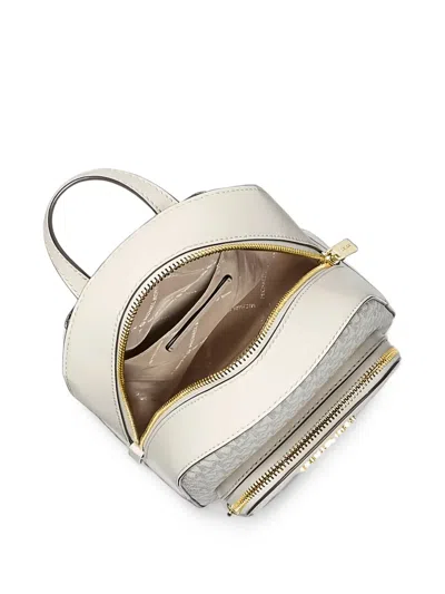 Michael Kors Extra-small Jaycee Monogram Backpack In Neutral