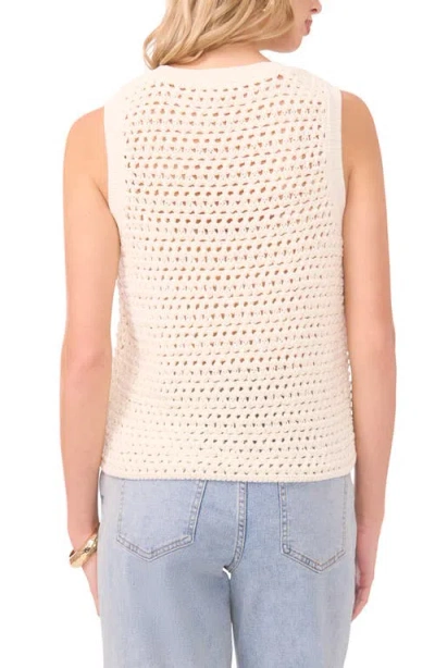 1.state Openwork Crewneck Tank In Neutral