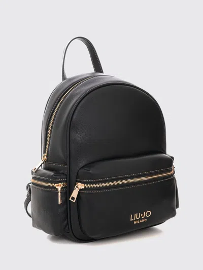Liu •jo Versatile Backpack Featuring Multiple Pockets In Black
