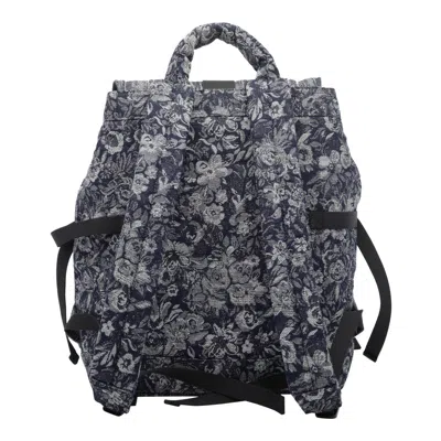 Ganni Patterned Backpack In Black