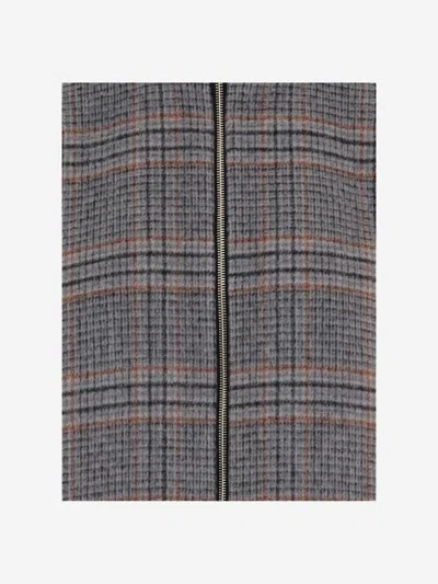 Darkpark Check-pattern Jacket In Gray